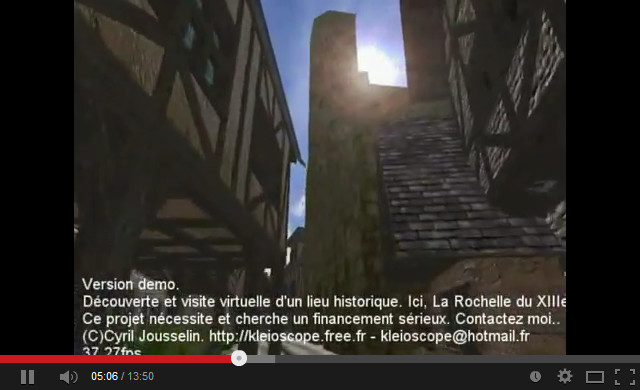 Video teaser of La Rochelle at XIII century application.